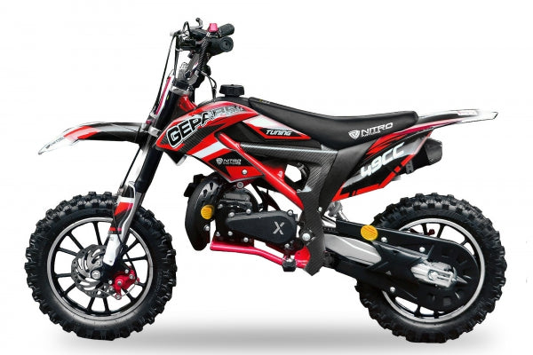 Dirt Bike Nitro 49cc Cheetah DLX 10 Rouge