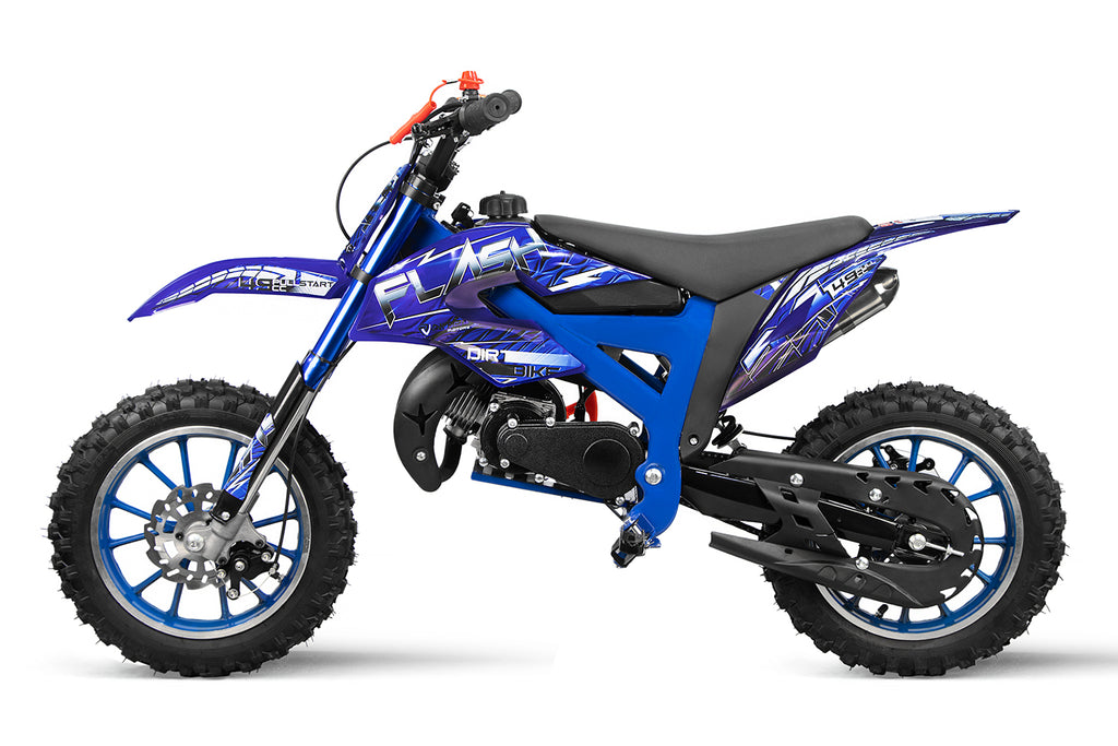Dirt Bike Nitro 49cc Flash Fun 10 Bleu