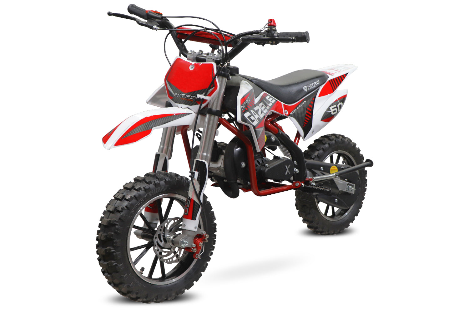 Dirt Bike Nitro 49cc Gazelle DLX 10 Rouge