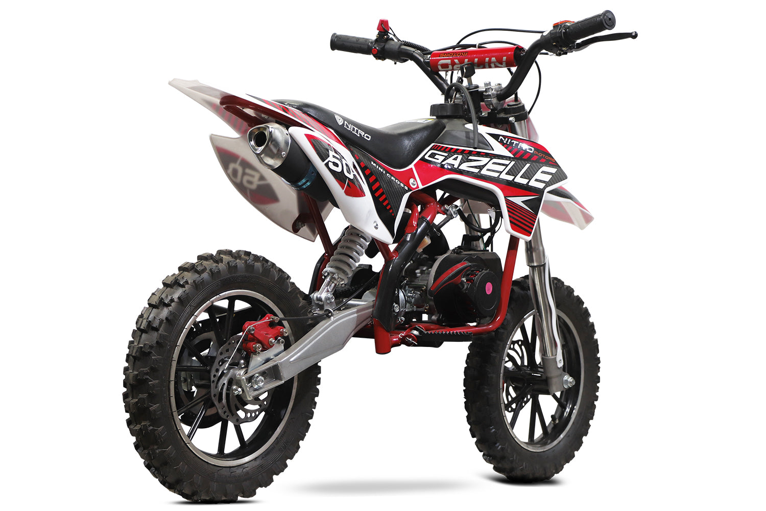Dirt Bike Nitro 49cc Gazelle DLX 10 Rouge