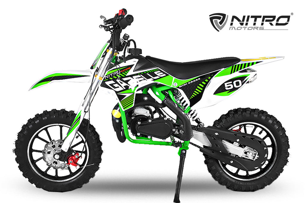 Dirt Bike pour enfants Nitro 49cc Gazelle CR DLX 10 Vert