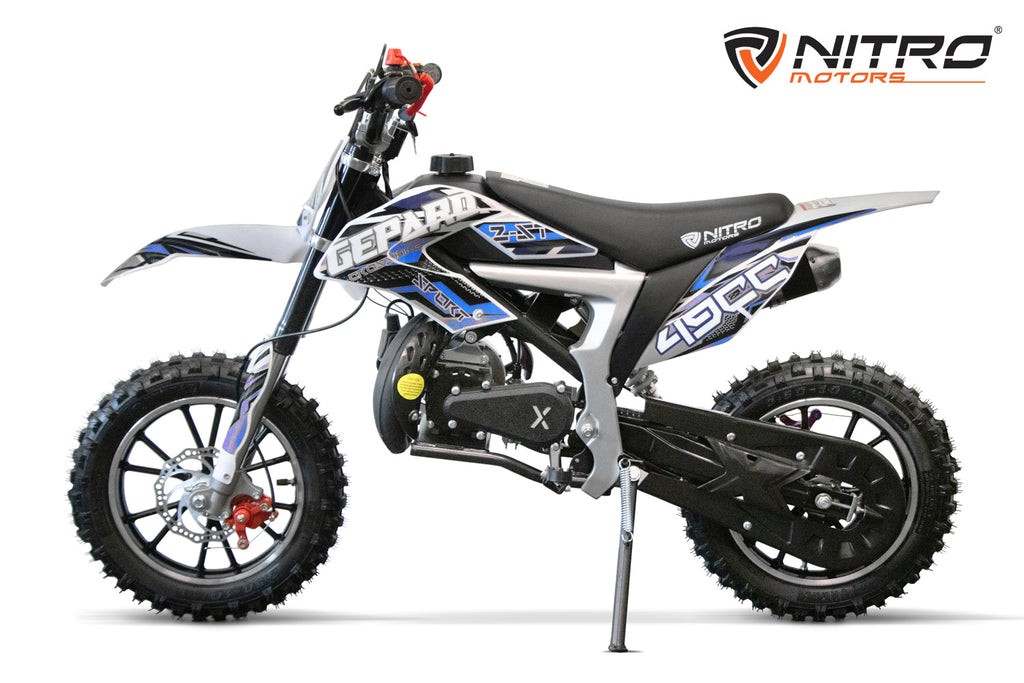 Dirt Bike pour enfants Nitro 49 cc Cheetah CR DLX 10 Bleu
