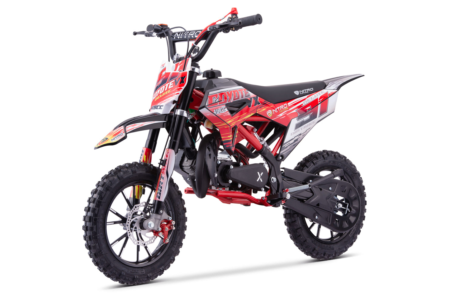 Dirt Bike enfants Nitro 49cc Coyote VX DLX 10 Rouge