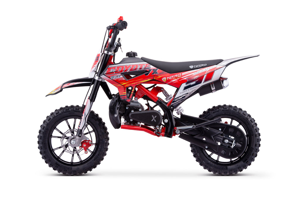 Dirt Bike Nitro 49cc enfants Coyote VX Mini 10 DLX Rouge