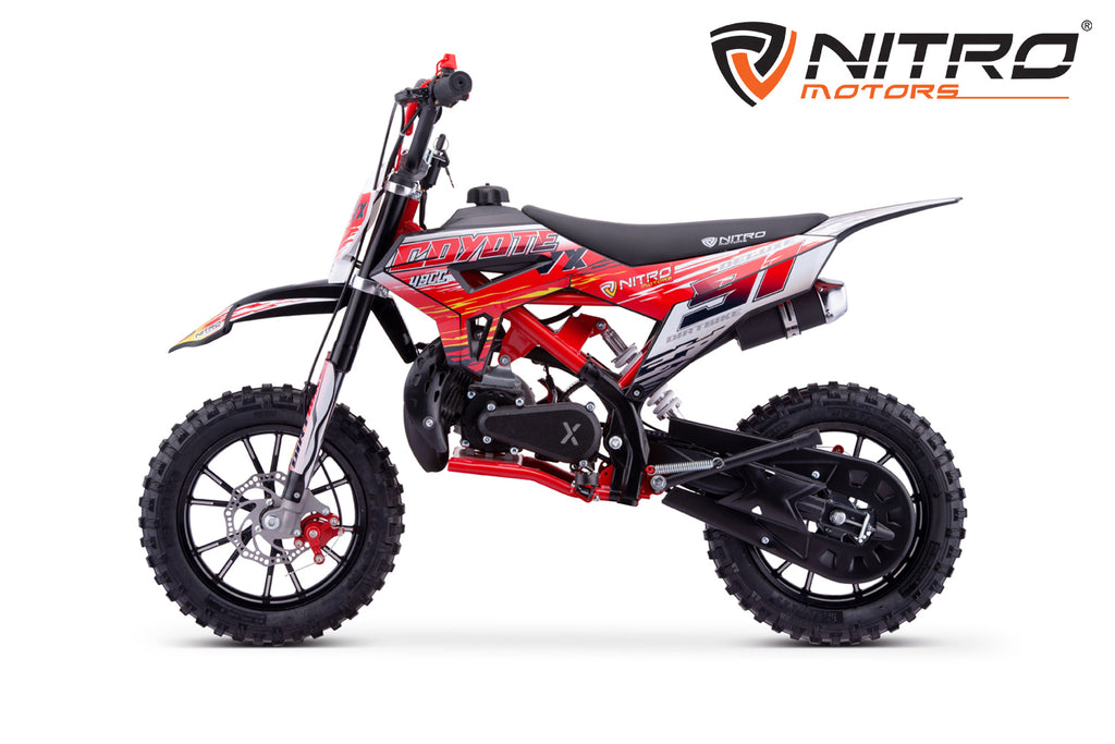 Dirt Bike Nitro 49cc enfants Coyote VX Mini 10 DLX Rouge