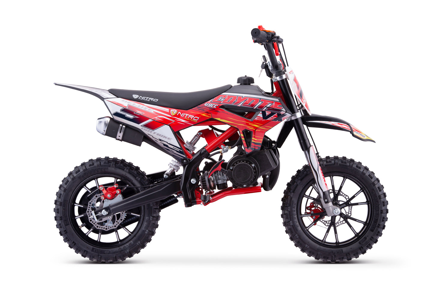 Dirt Bike Nitro 49cc enfants Coyote VX Mini 10 DLX Rouge