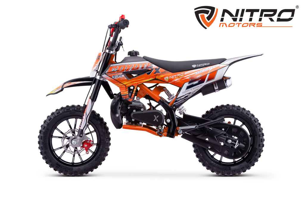 Dirt Bike Nitro 49cc enfants Coyote VX Mini 10 DLX Orange