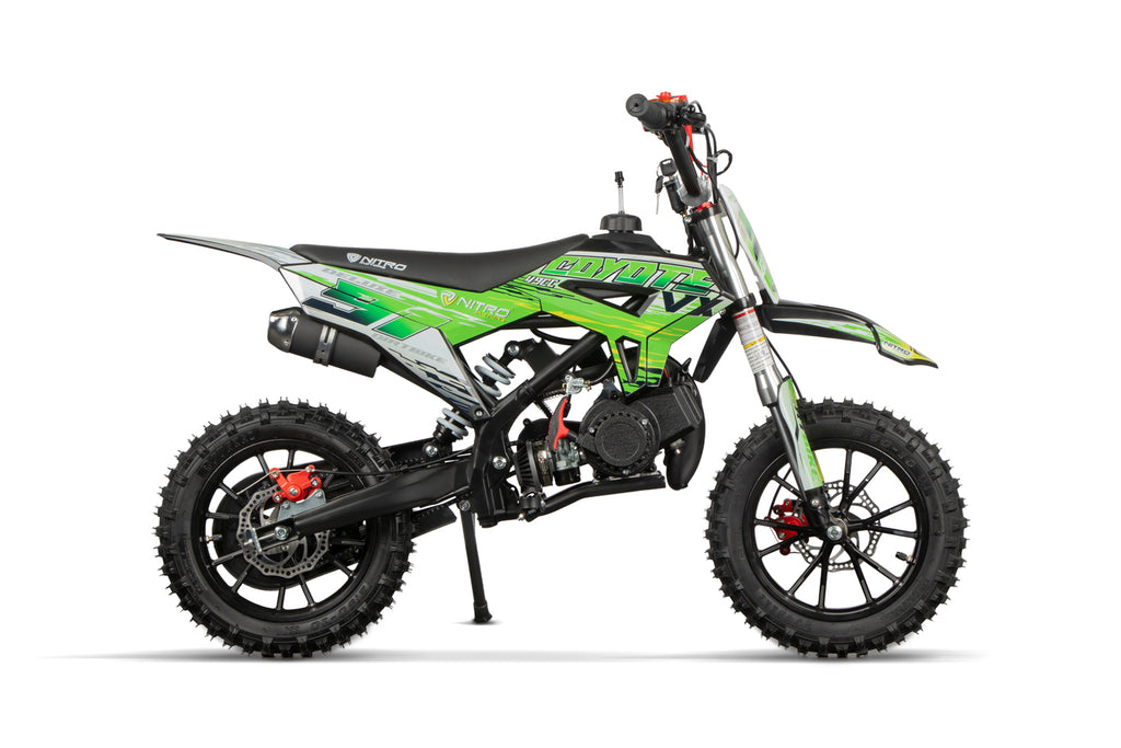 Dirt Bike Nitro 49cc enfants Coyote VX Mini 10 DLX Vert