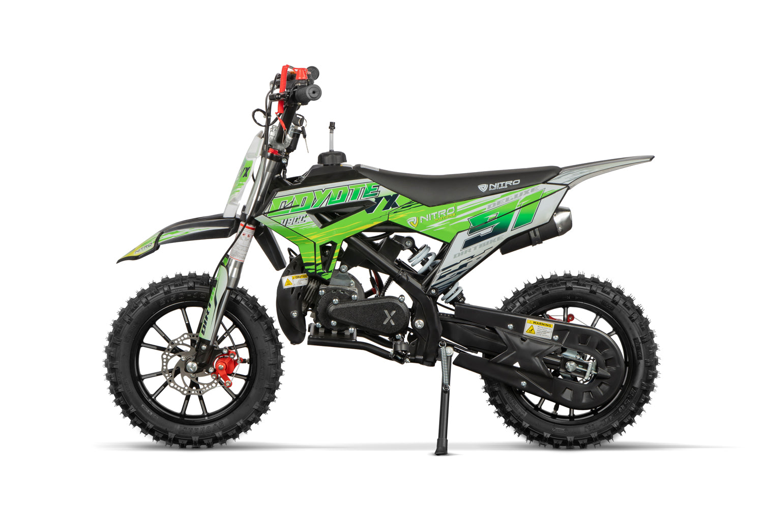 Dirt Bike Nitro 49cc enfants Coyote VX Mini 10 DLX Vert