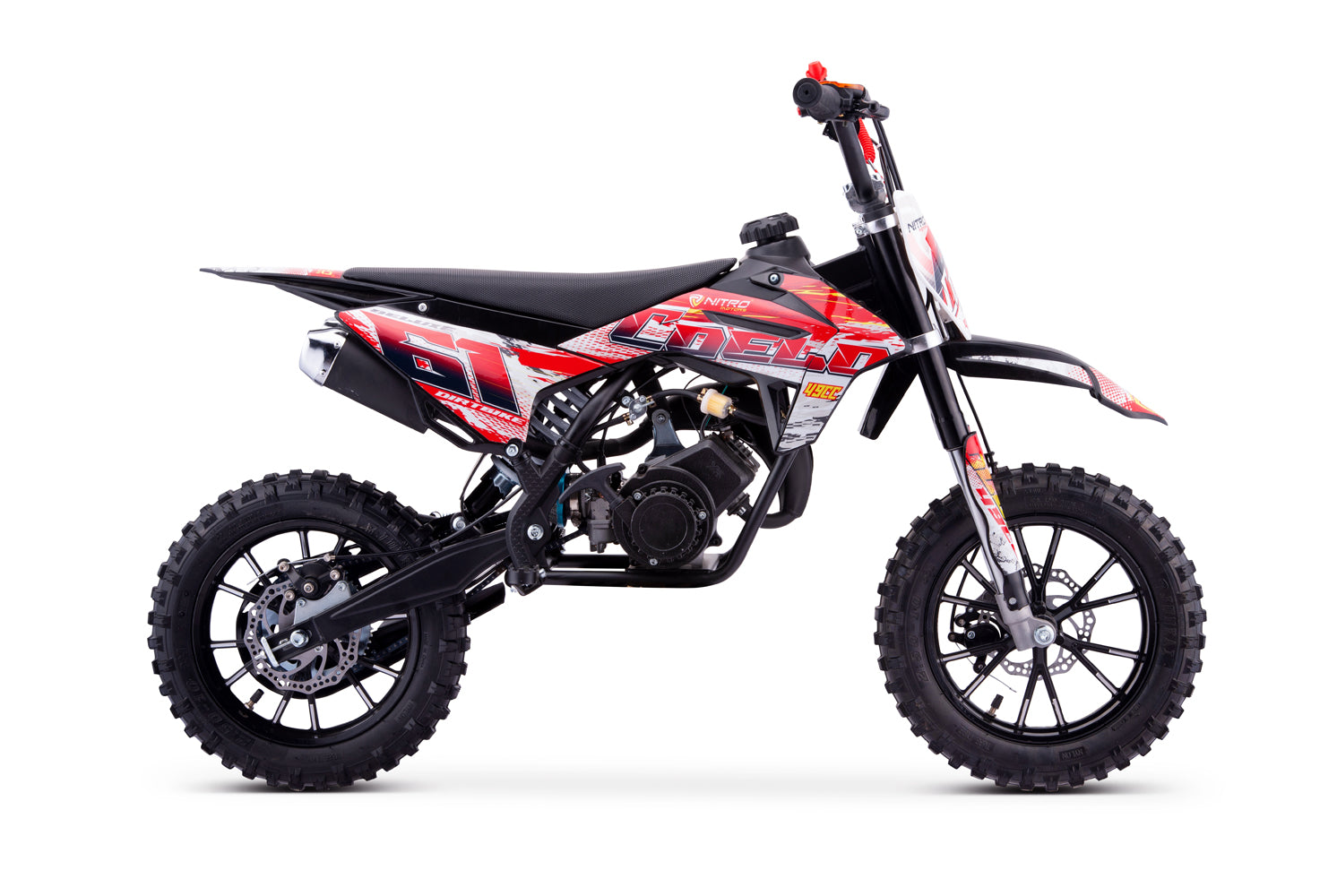 Dirt Bike enfants Nitro 49cc Coelo Pullstart DLX 10 Rouge