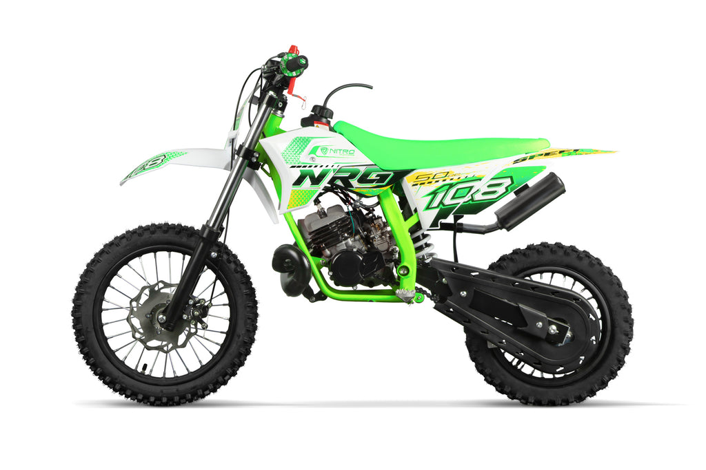 Dirt Bike enfants Nitro 50cc midi NRG50 14/12 Vert