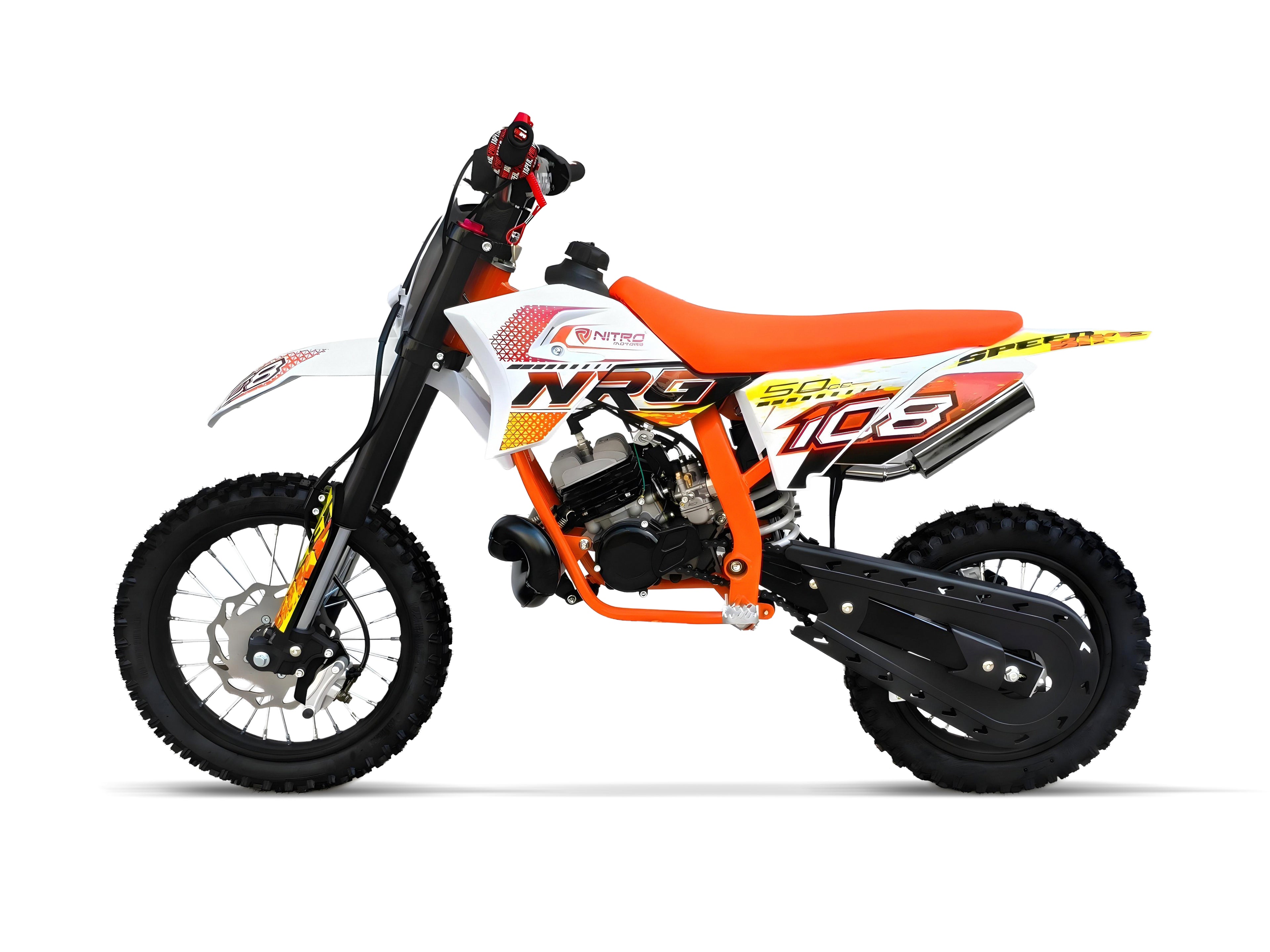 Dirt Bike enfants Nitro 50cc midi NRG50 RS 14/12 Orange