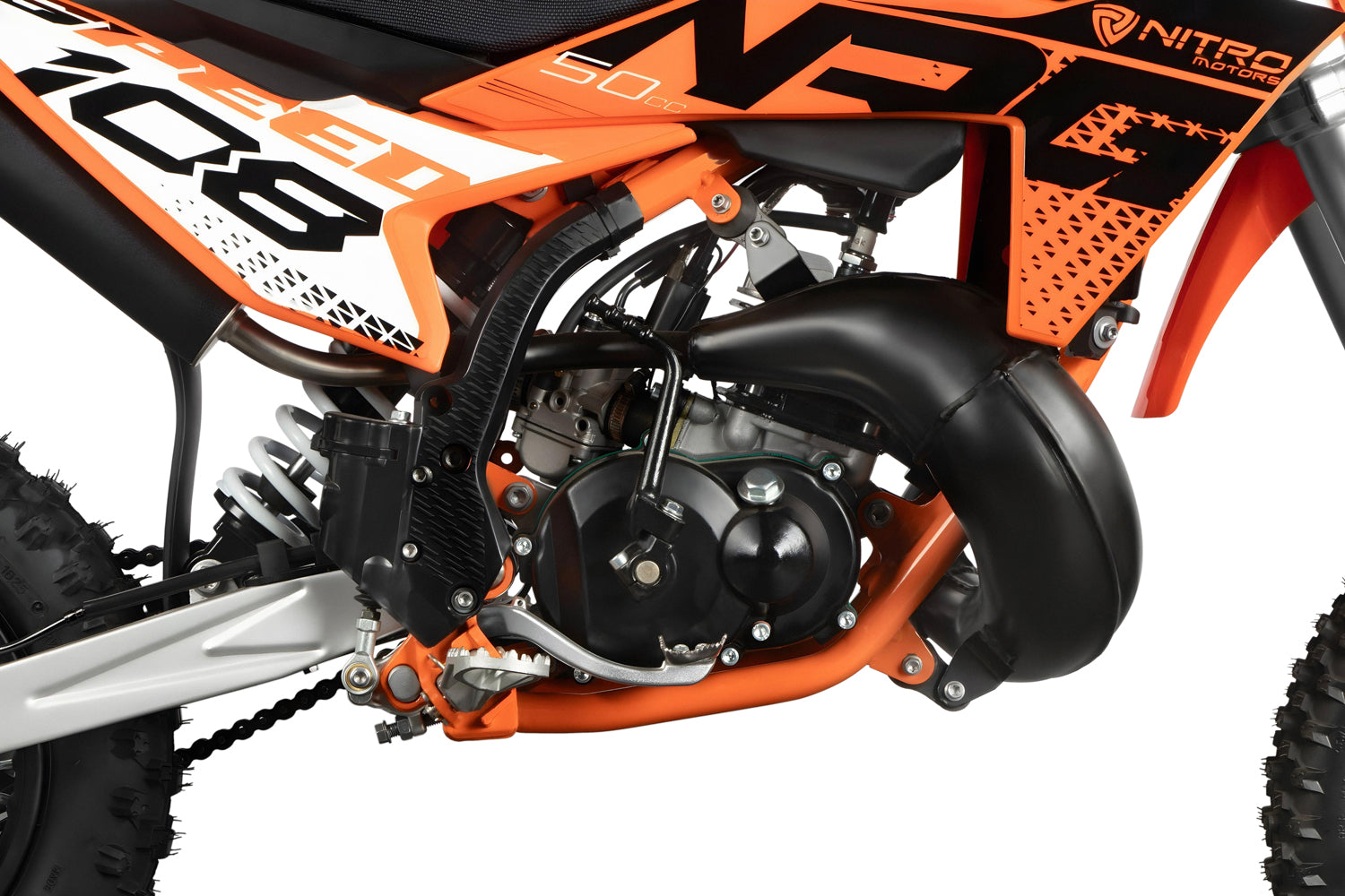 Dirt Bike enfants Nitro 50cc Mini NRG50 12/10 Orange