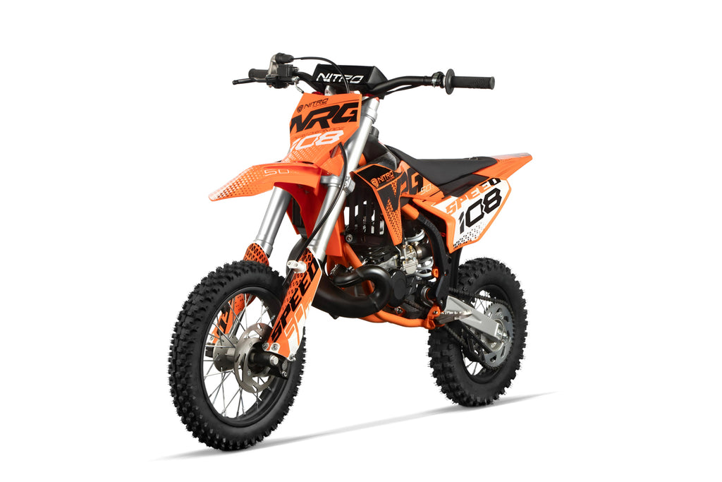 Dirt Bike enfants Nitro 50cc Mini NRG50 12/10 Orange