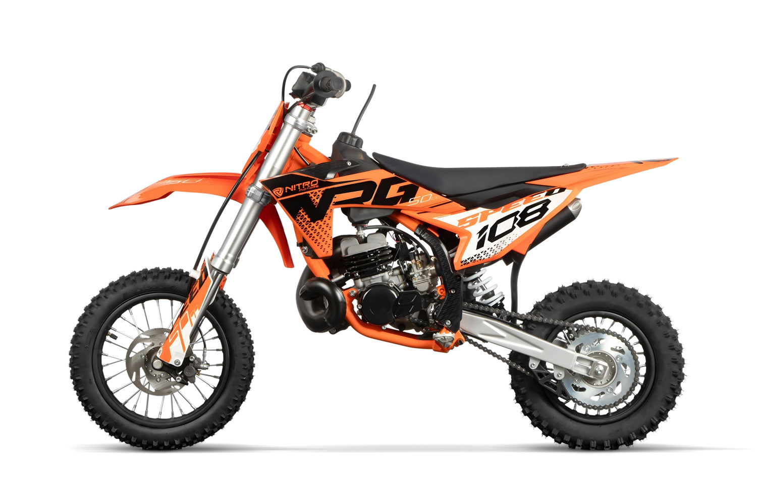 Dirt Bike enfants Nitro 50cc Mini NRG50 12/10 Orange