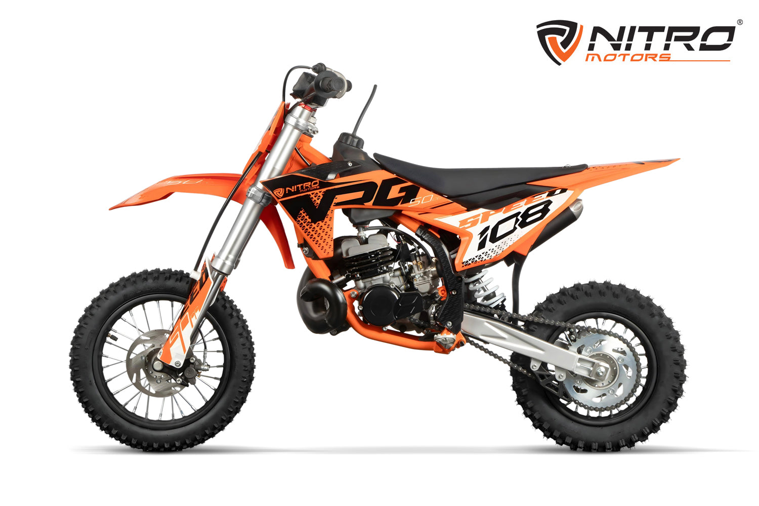 Dirt Bike enfants Nitro 50cc Mini NRG50 12/10 Orange