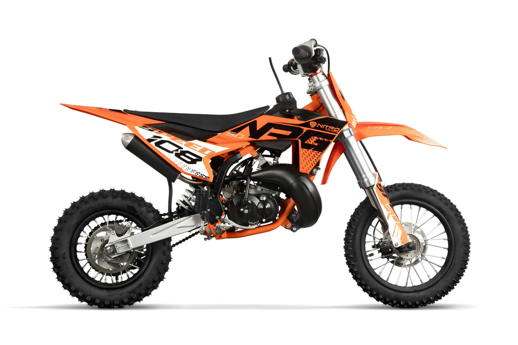 Dirt Bike enfants Nitro 50cc Mini NRG50 12/10 Orange
