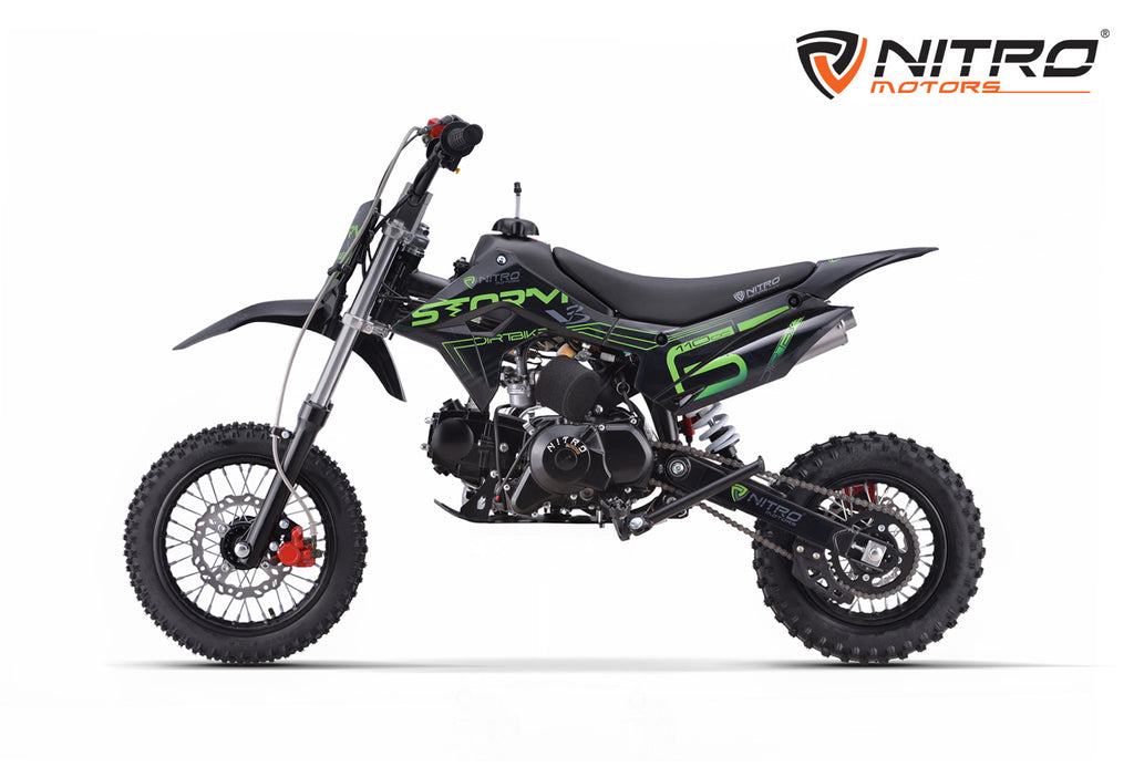 Dirt Bike enfants Nitro 110cc Storm V3 BRX 12/10 Vert