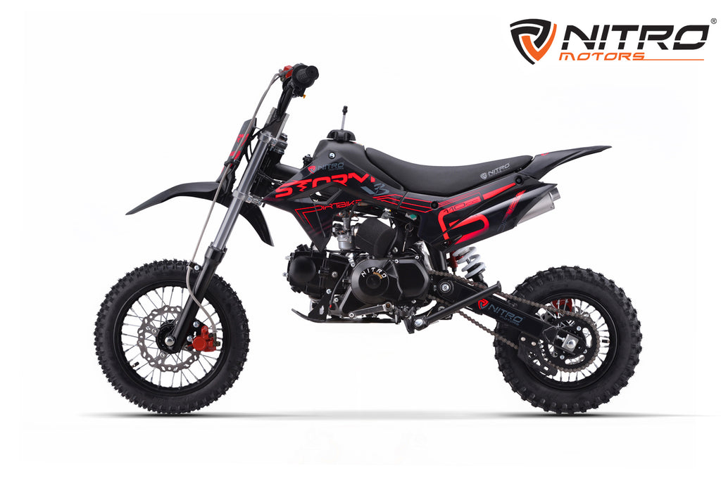 Dirt Bike enfant Nitro 110cc Storm V3 BRX 12/10 4 vitesses Rouge
