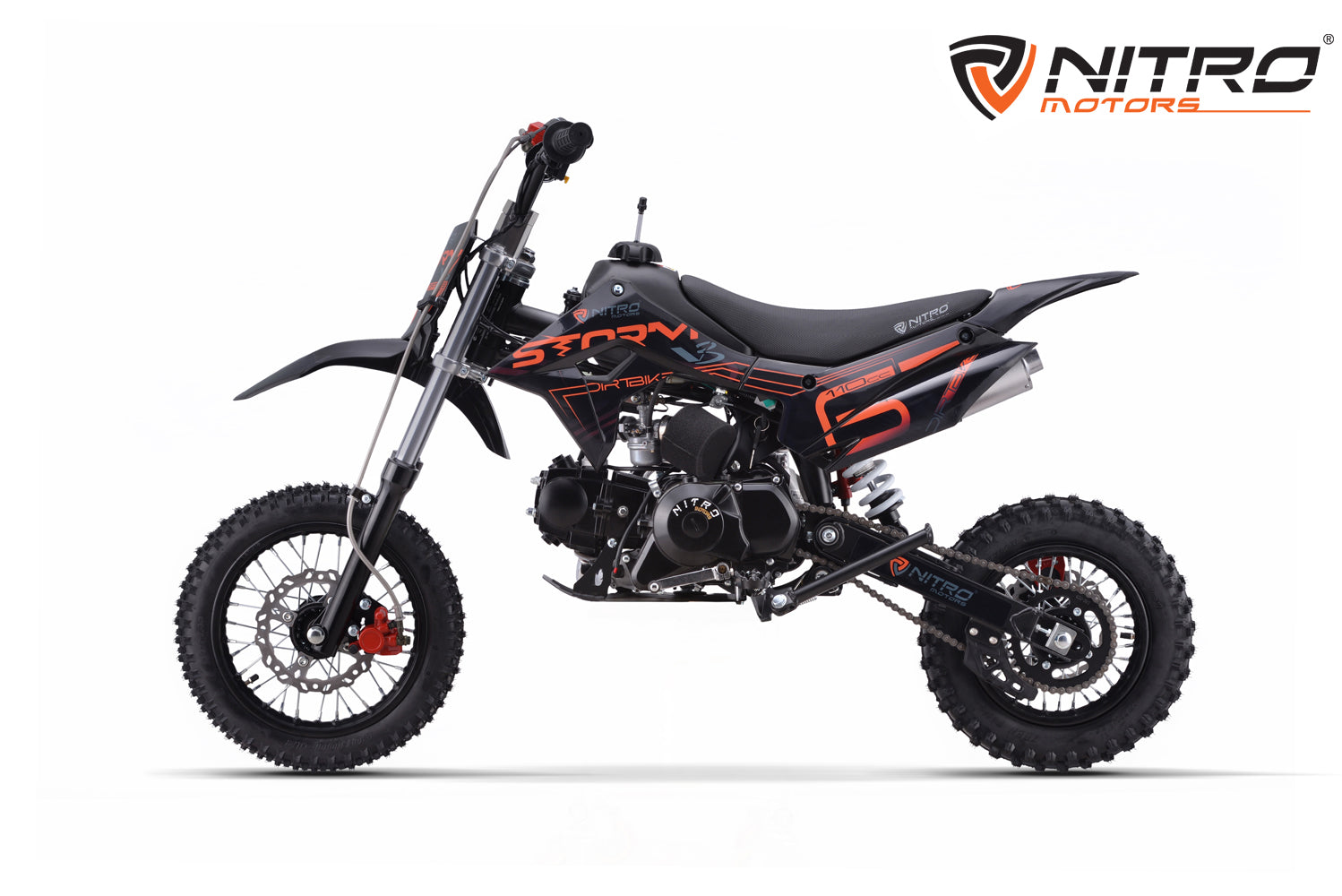 Dirt Bike enfant Nitro 110cc Storm V3 BRX 12/10 4 vitesses Orange