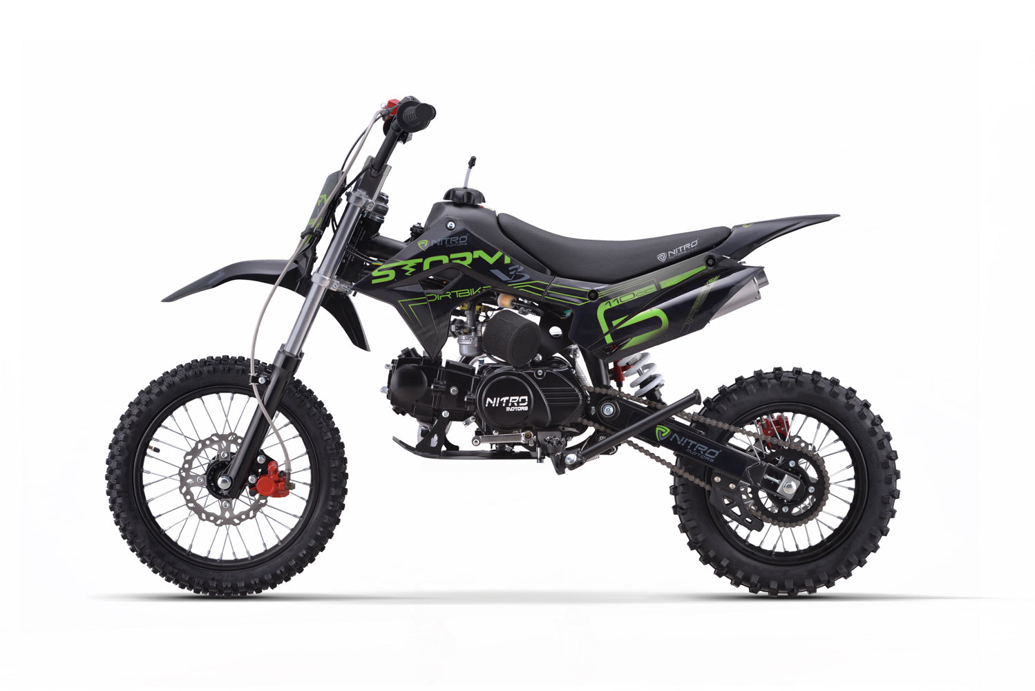 Dirt Bike enfants Nitro 110cc Storm V3 BRX 14/12 4 vitesses Vert