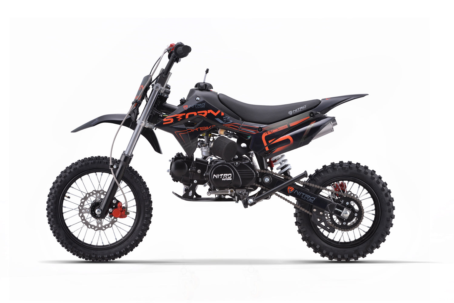 Dirt Bike enfants Nitro 110cc Storm V3 BRX 14/12 4 vitesses Orange