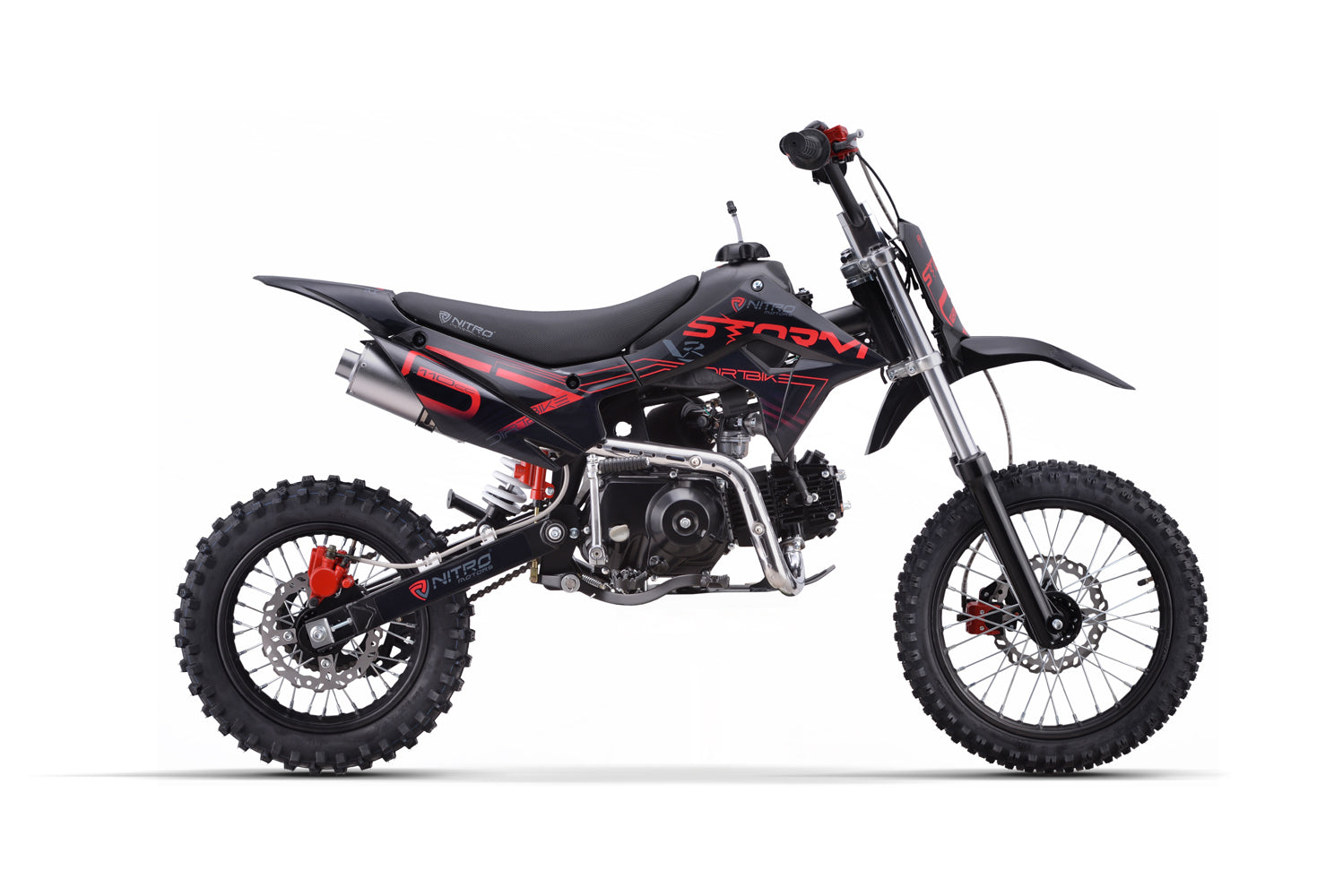 Dirt Bike enfants Nitro 110cc Storm V3 BRX 14/12 4 vitesses Rouge