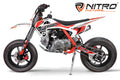 Dirt Bike enfants Nitro 110cc CRX Bro 12/12 Rouge