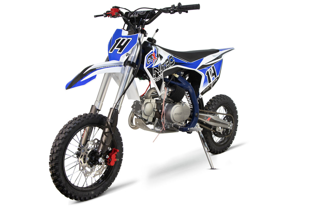 Dirt Bike enfants Nitro 125cc midi CRX Bro 14/12 Bleu