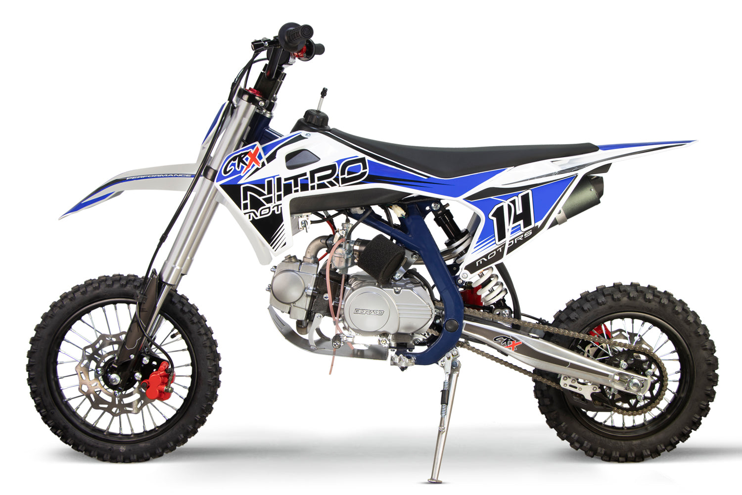 Dirt Bike enfants Nitro 125cc midi CRX Bro 14/12 Bleu