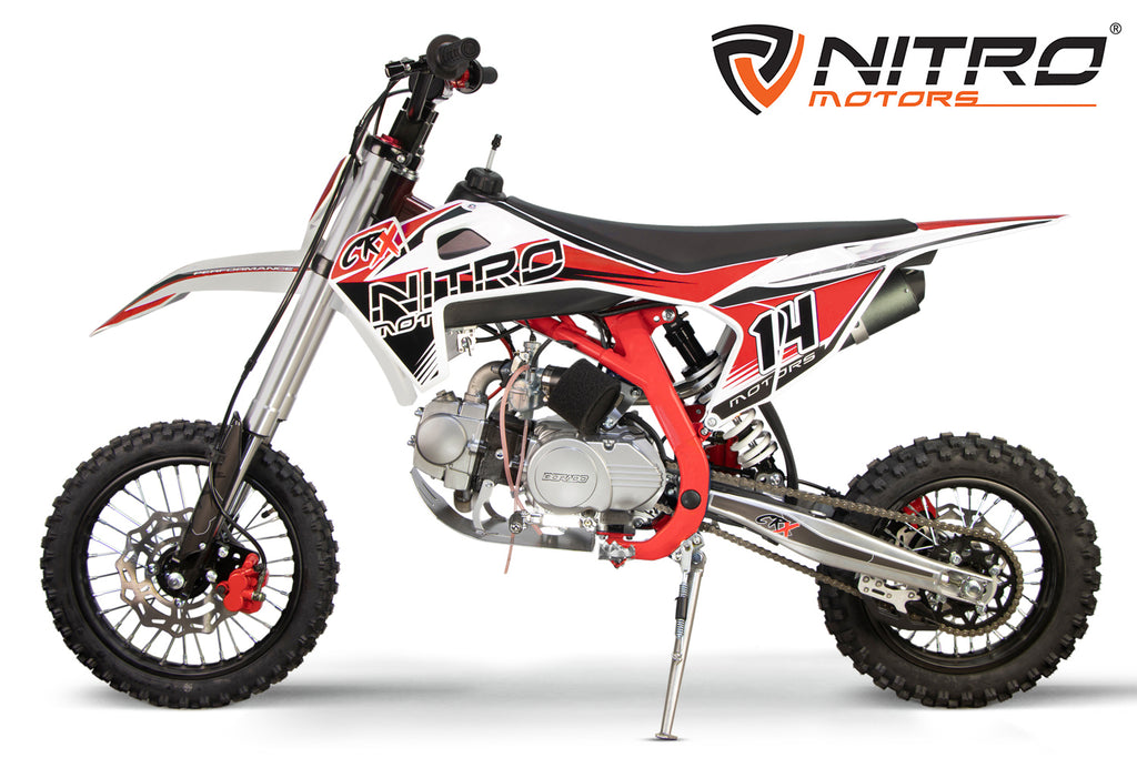Dirt Bike enfants Nitro 125cc midi CRX Bro 14/12 Rouge