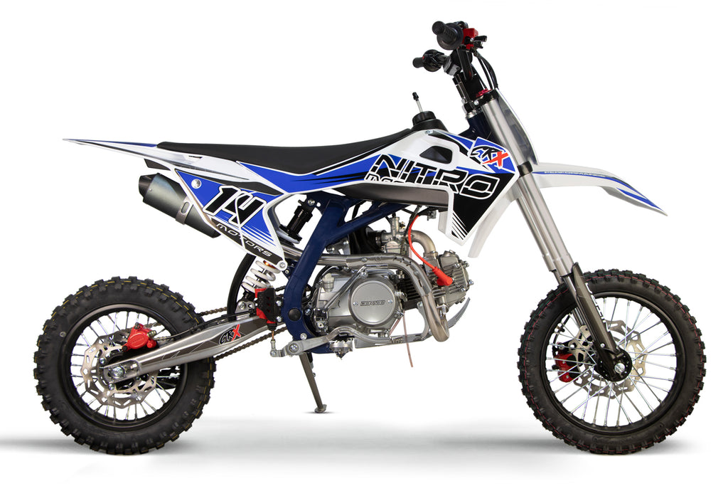 Dirt Bike enfants Nitro 125cc midi CRX Bro 14/12 Bleu