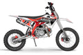 Dirt Bike Nitro CRX Performance 125cc 17/14 pouces Kickstart 4 vitesses manuelle Rouge