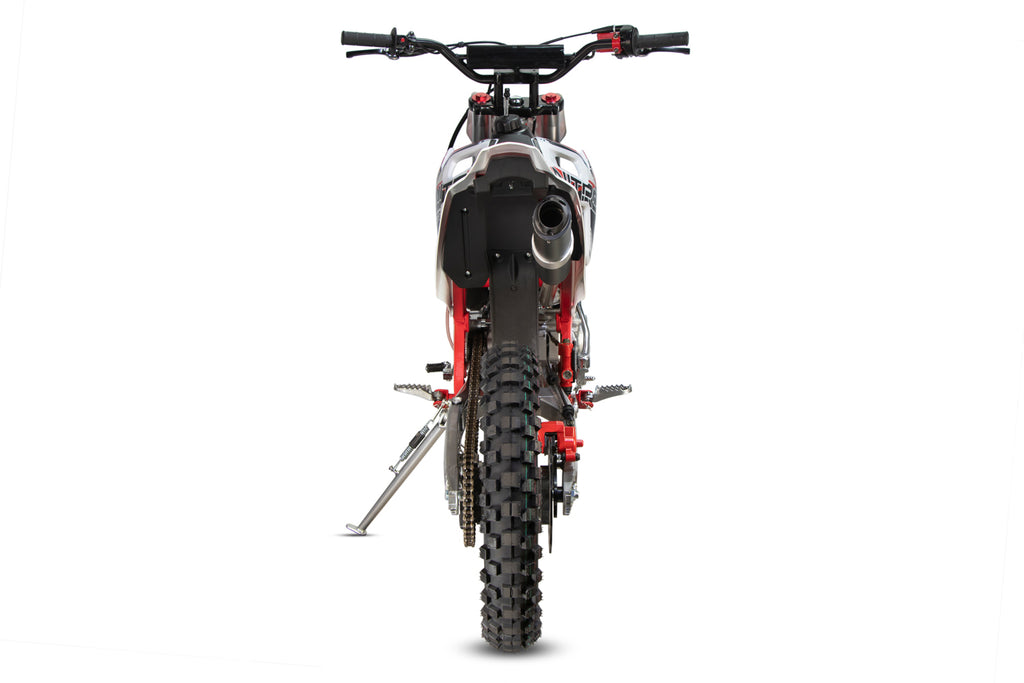 Dirt Bike Nitro CRX Performance 125cc 17/14 pouces Kickstart 4 vitesses manuelle Rouge
