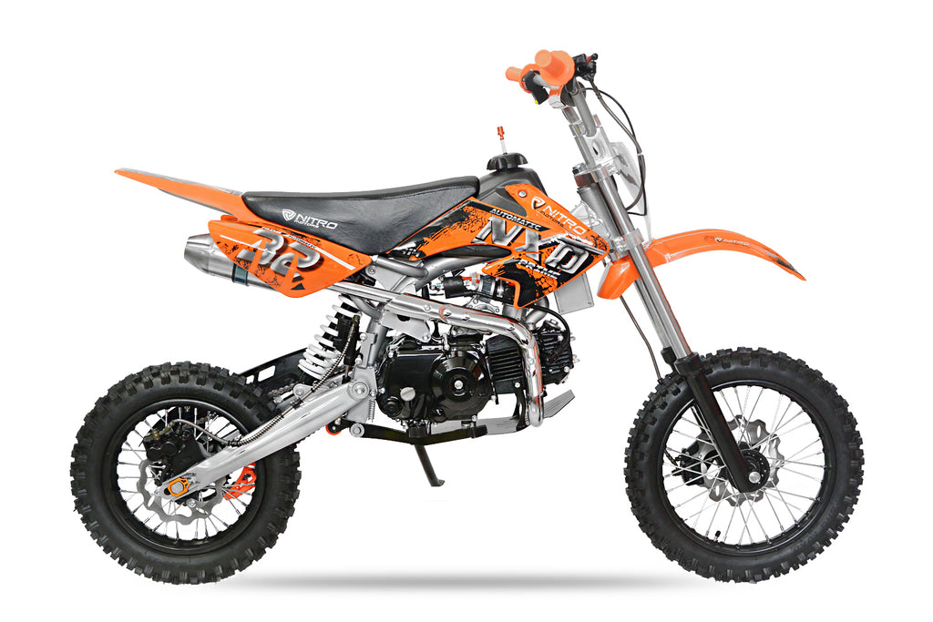 Dirt Bike Cross Nitro 125cc NXD Prime A14 14/12 automatique Orange