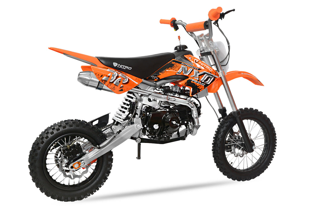 Dirt Bike Cross Nitro 125cc NXD Prime A14 14/12 automatique Orange