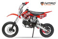 Dirt Bike Cross Nitro 125cc NXD Prime A14 14/12 automatique Rouge