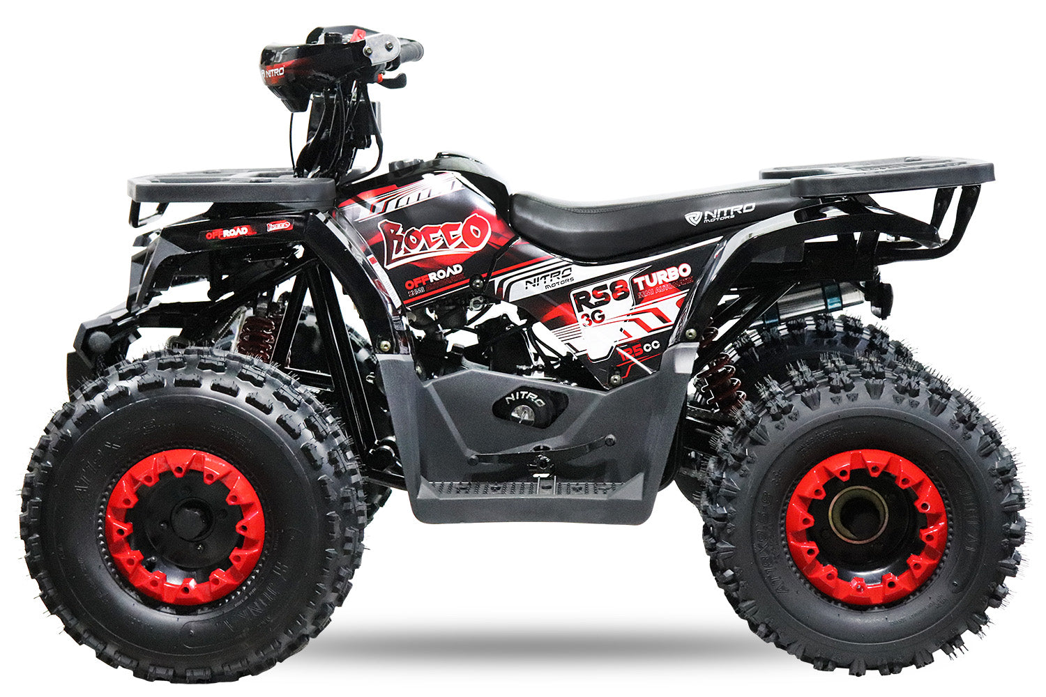 Quad Enfant Nitro 125cc midi Rocco RS8 3G Platinium Rouge
