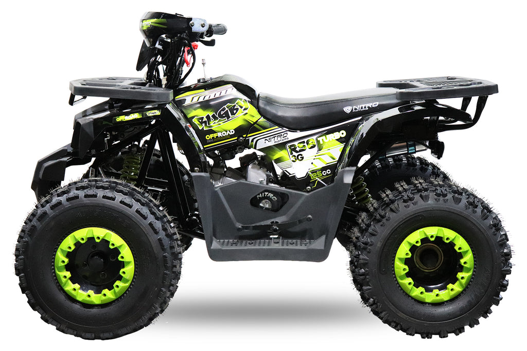 Quad Enfant Nitro 125cc midi Rugby RS8 3G Platinium Vert