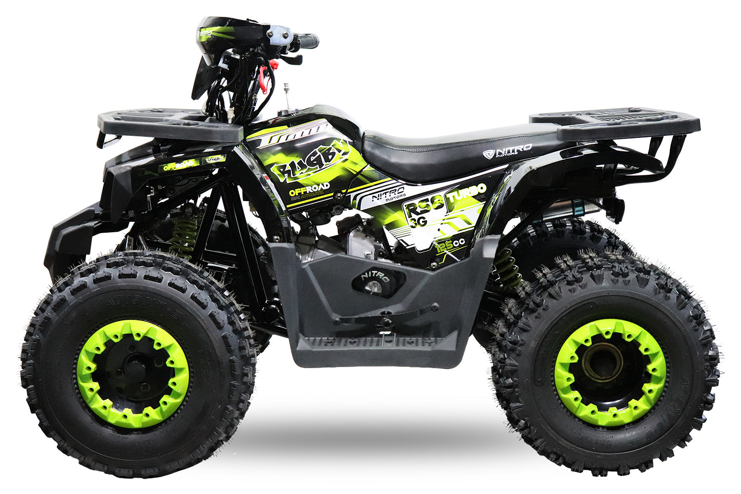 Quad Enfant Nitro 125cc midi Rugby RS8 3G Platinium Vert