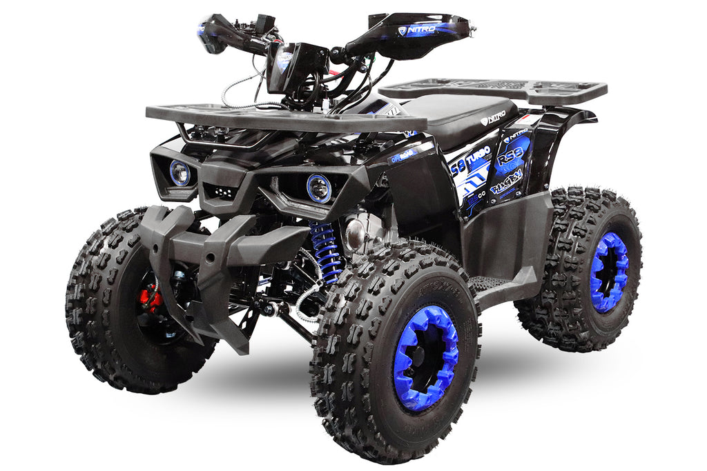 Quad Enfant Nitro 125cc midi Rugby RS8 3G Platinium Bleu