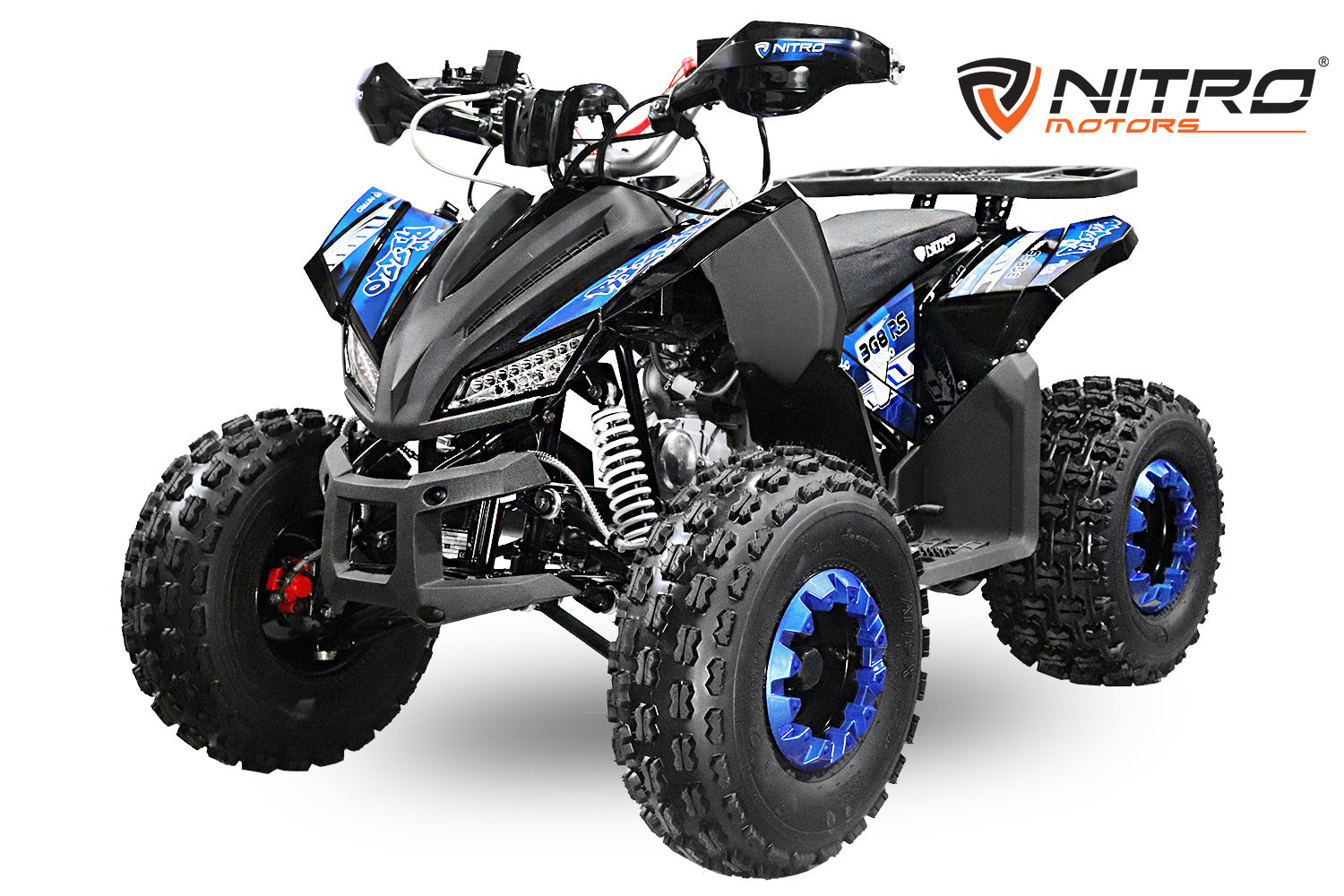 Quad Enfant Nitro 125cc midi Rizzo RS8 3G Platinium Bleu