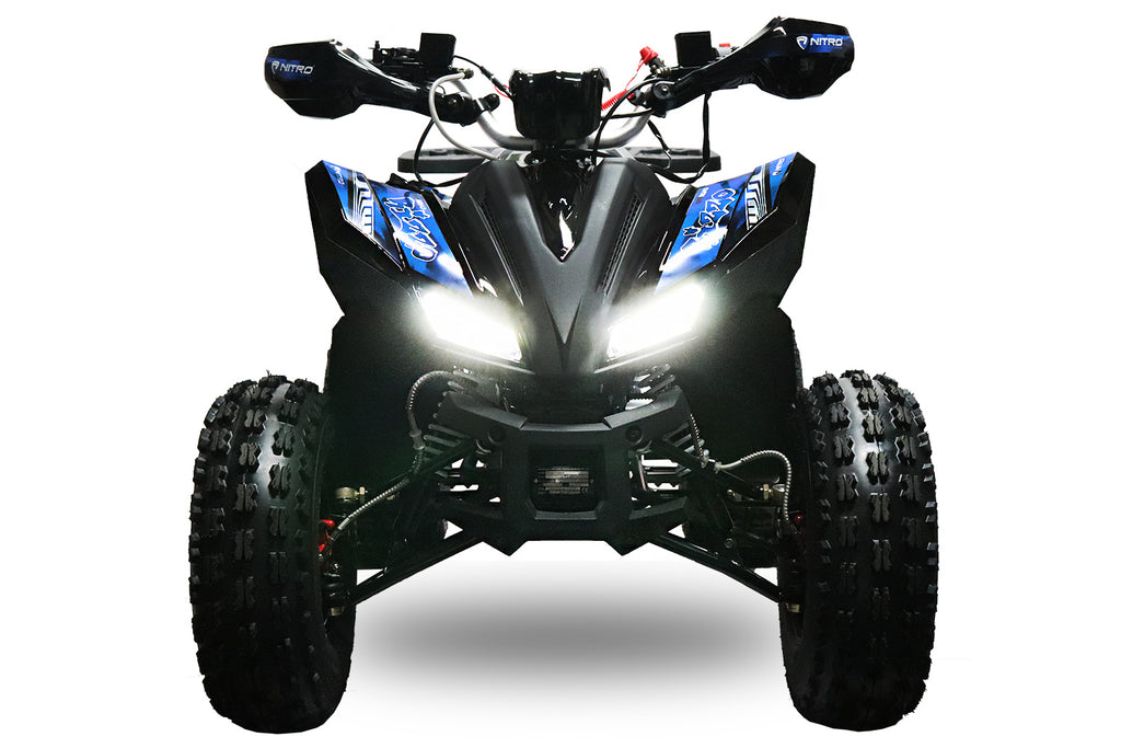 Quad Enfant Nitro 125cc midi Rizzo RS8 3G Platinium Bleu