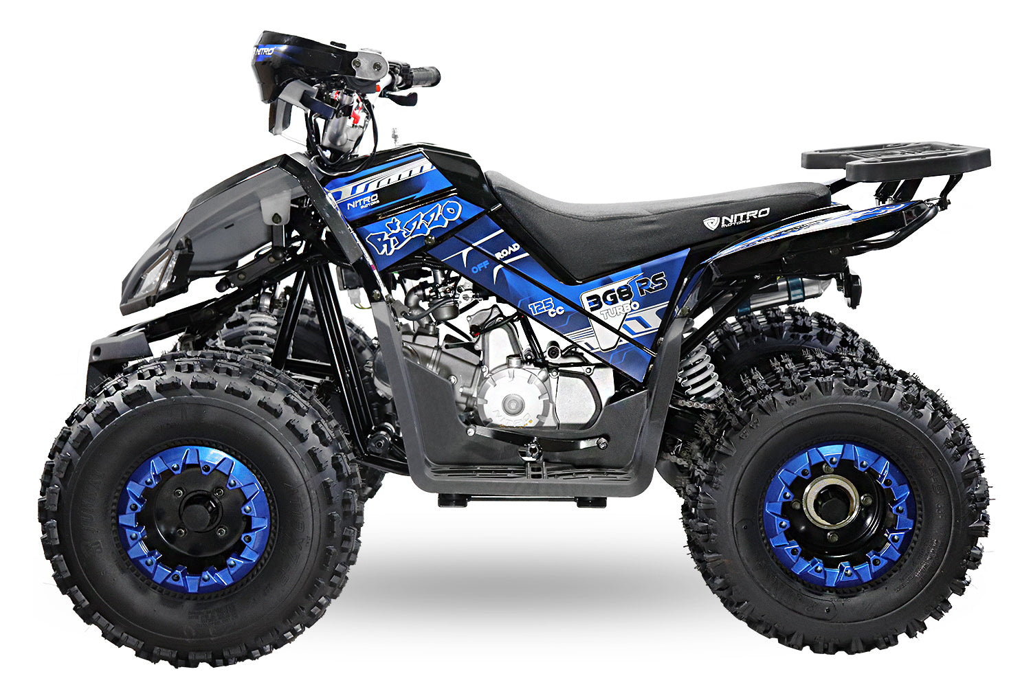 Quad Enfant Nitro 150cc midi Rizzo RS8 3G Platinium Bleu