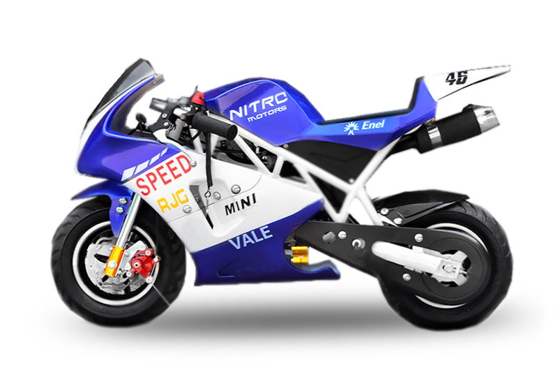 Pocket Bike PS50 Rocket Sport Bleu