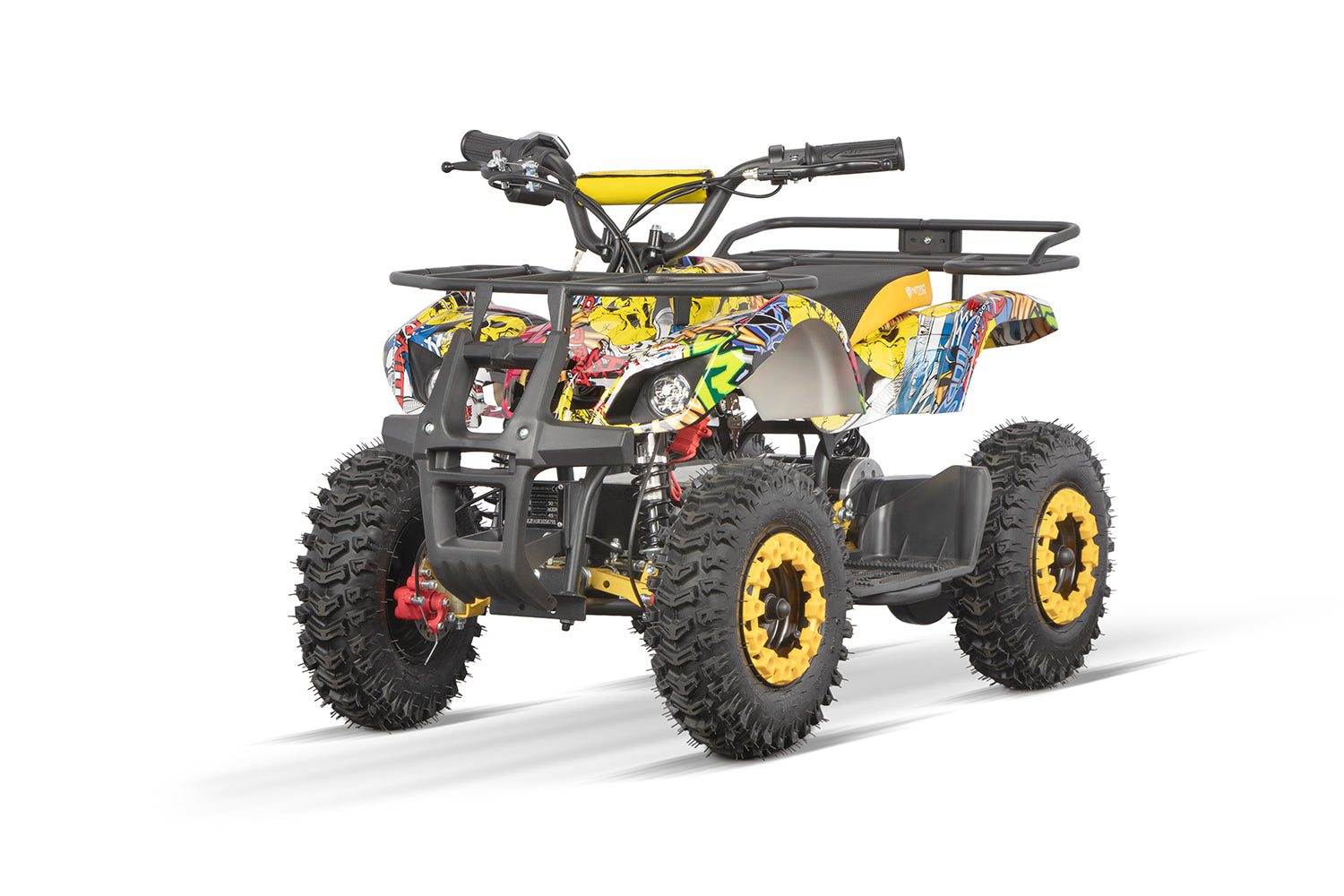 Quad électrique Nitro E quad 1000W Torino Sport 36V 6 profil neige Graffiti Jaune