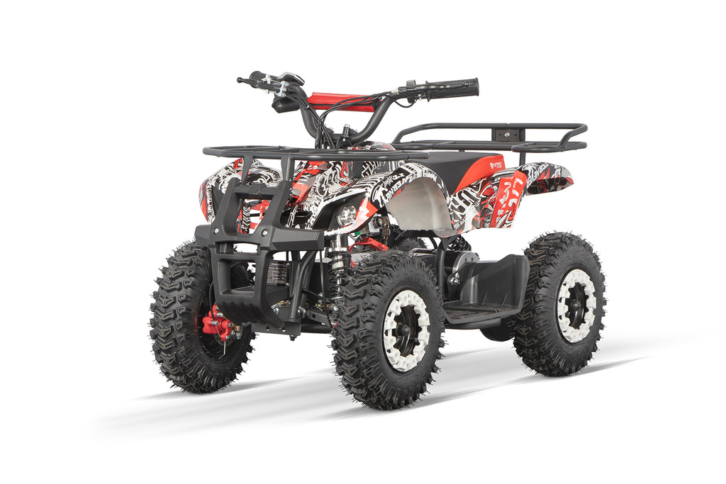 Quad électrique Nitro E quad 1000W Torino Sport 36V 6 profil neige Graffiti Rouge