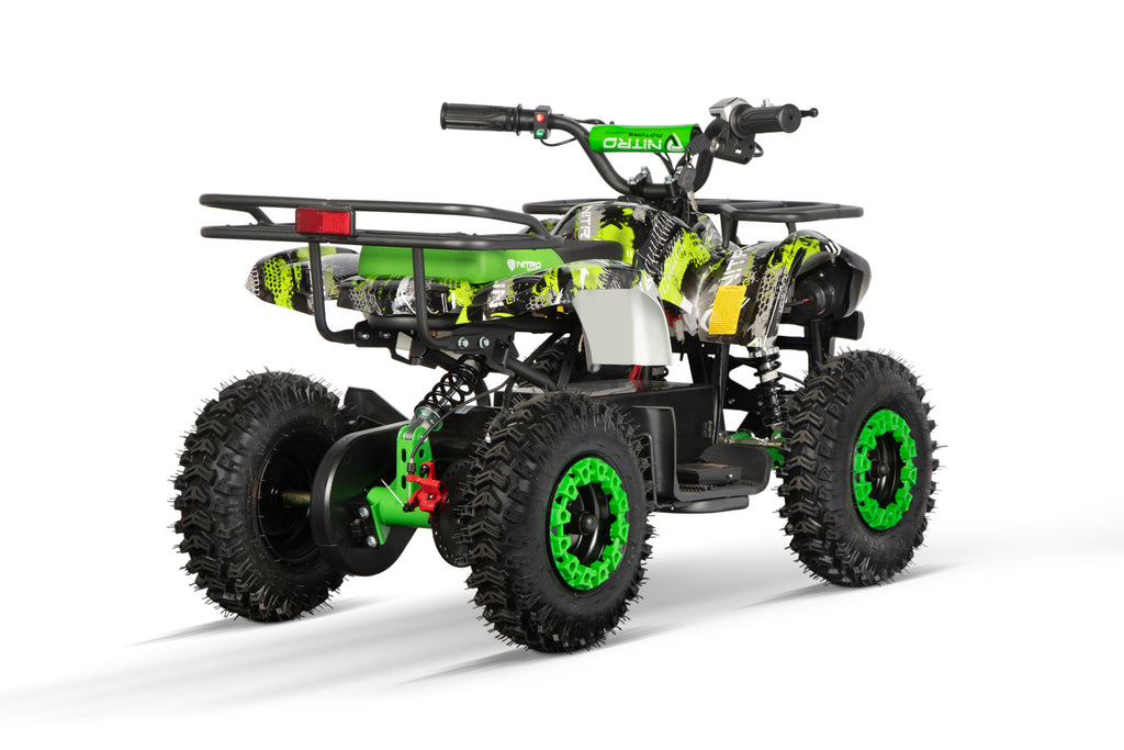 Quad électrique Nitro E quad 1000W Torino Sport 36V 6 profil neige Graffiti Vert