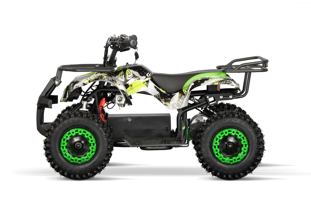 Quad électrique Nitro E quad 1000W Torino Sport 36V 6 profil neige Graffiti Vert