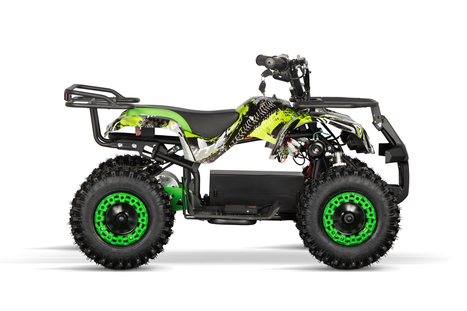 Quad électrique Nitro E quad 1000W Torino Sport 36V 6 profil neige Graffiti Vert